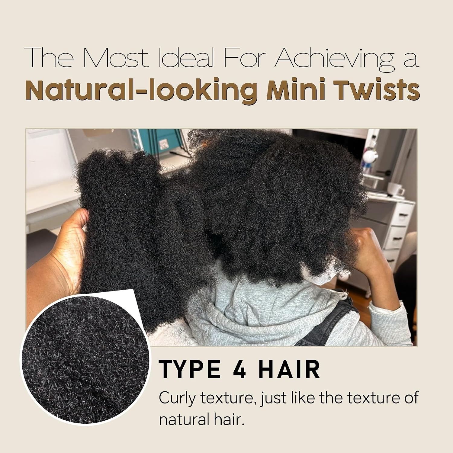 Afro Kinky Human Hair Bundle – Natural Texture Twist & Locs