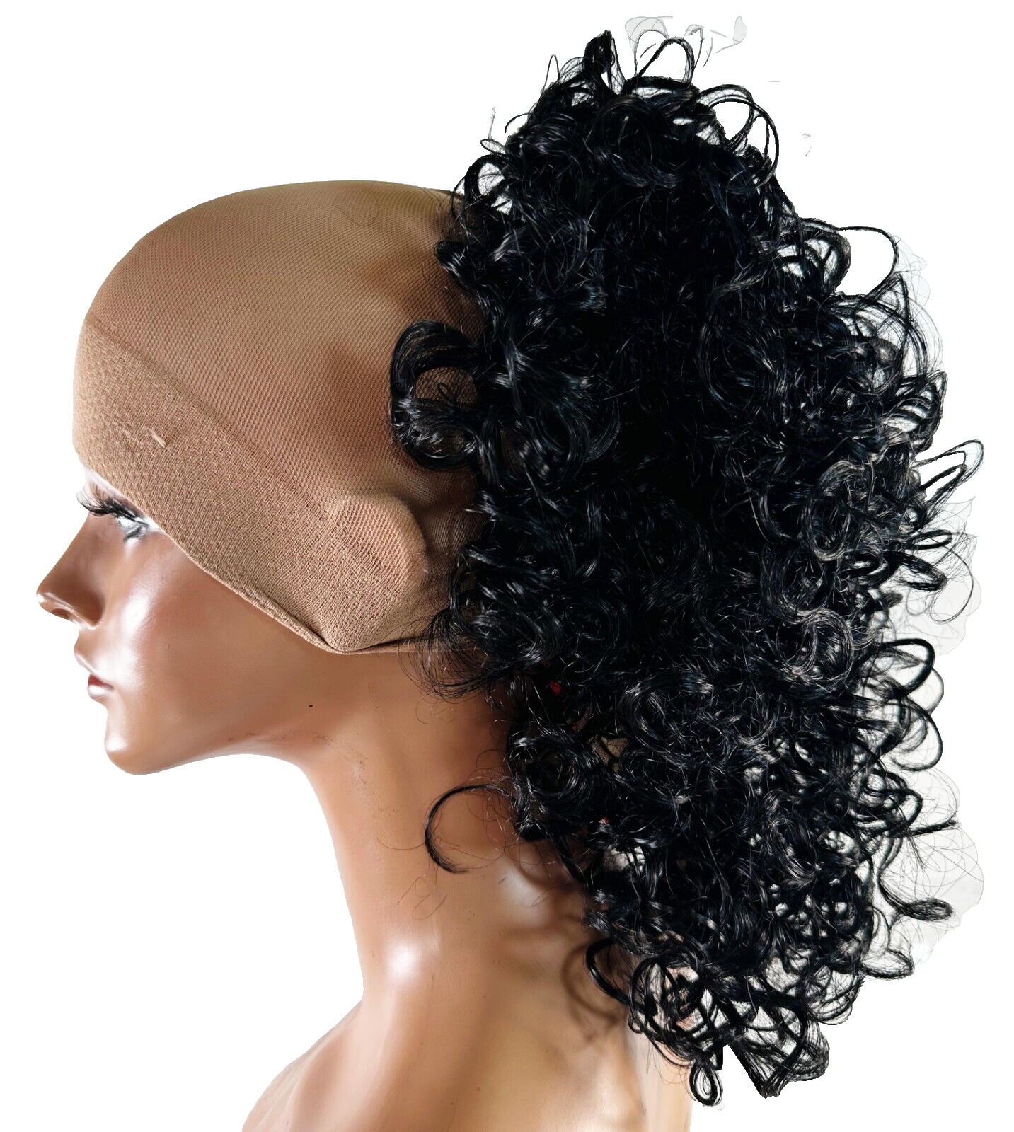Nina Collection Women’s Short Curly Claw Clip Black Wig 13 inches