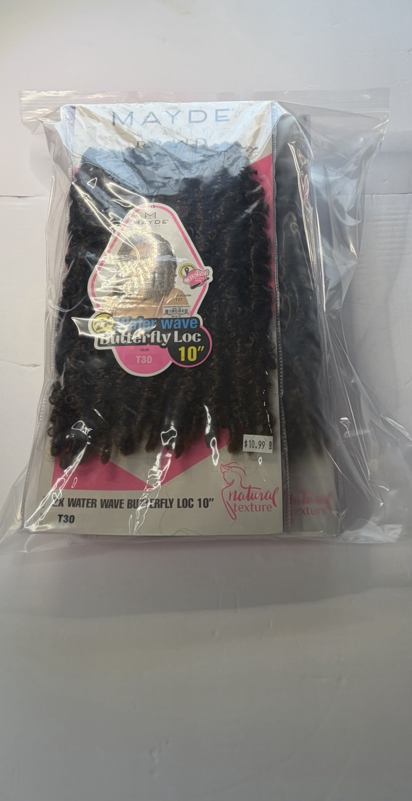 Mayde Beauty Braid 2X Water Wave Butterfly Loc 10″ Mixed Lot of 4 Crochet Hair