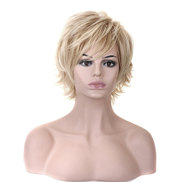 1 Set Fashion Hair Wigs Lace Closure Wig Fluffy Short Straight For Women Ladies