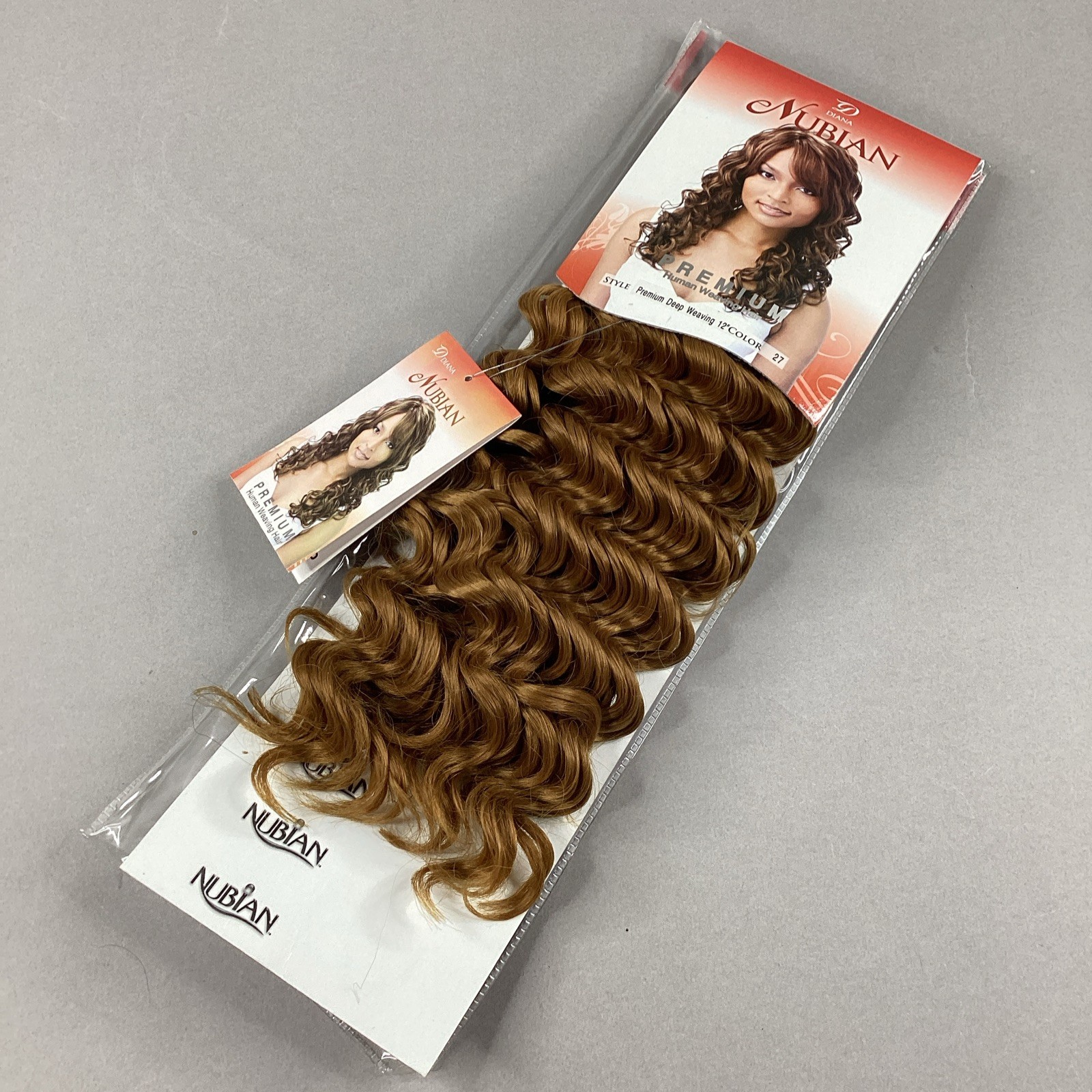 12” Deep Weave #27 Honey Blonde Nubian Synthetic Blend Mixed Hair Extensions