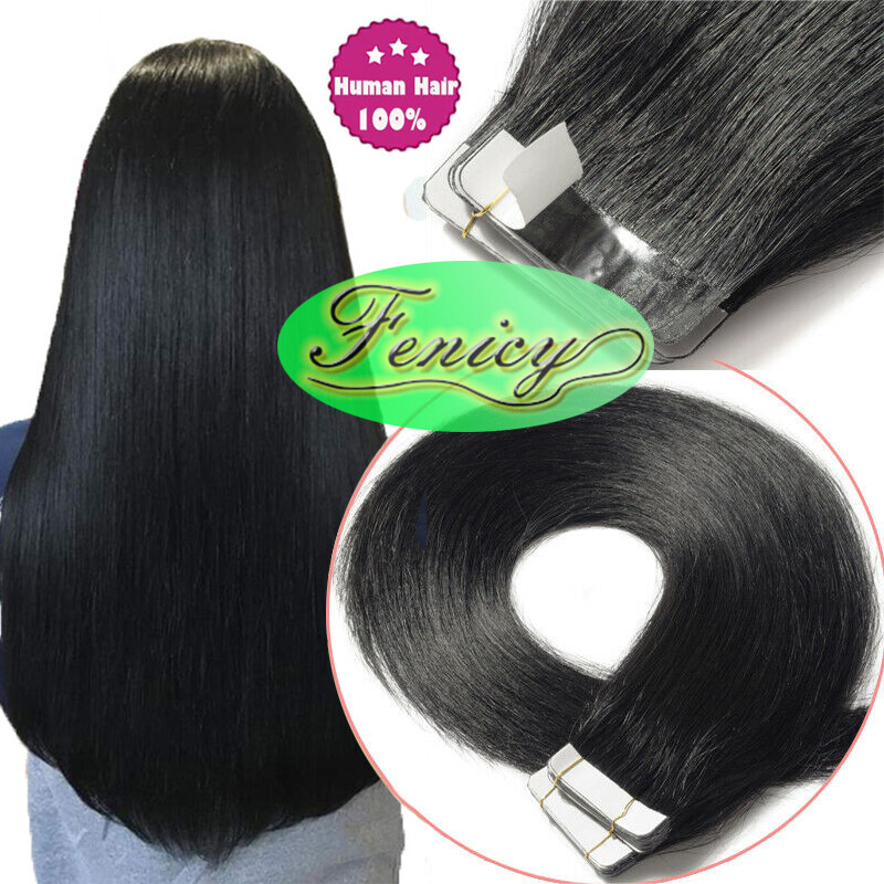 Invisible Adhesive Tape in Skin Weft Remy Brazilian Human Hair Extensions 20-40p