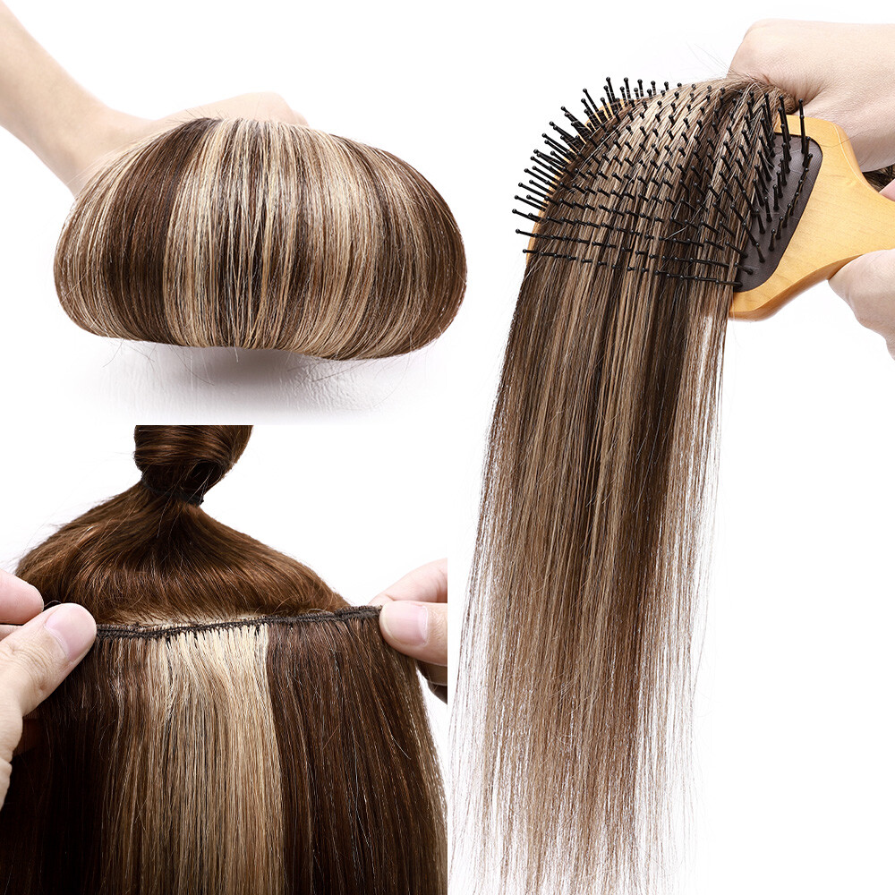 CLEARANCE Clip In 100% Real Human Remy Hair Extensions Full Head Weft Highlight