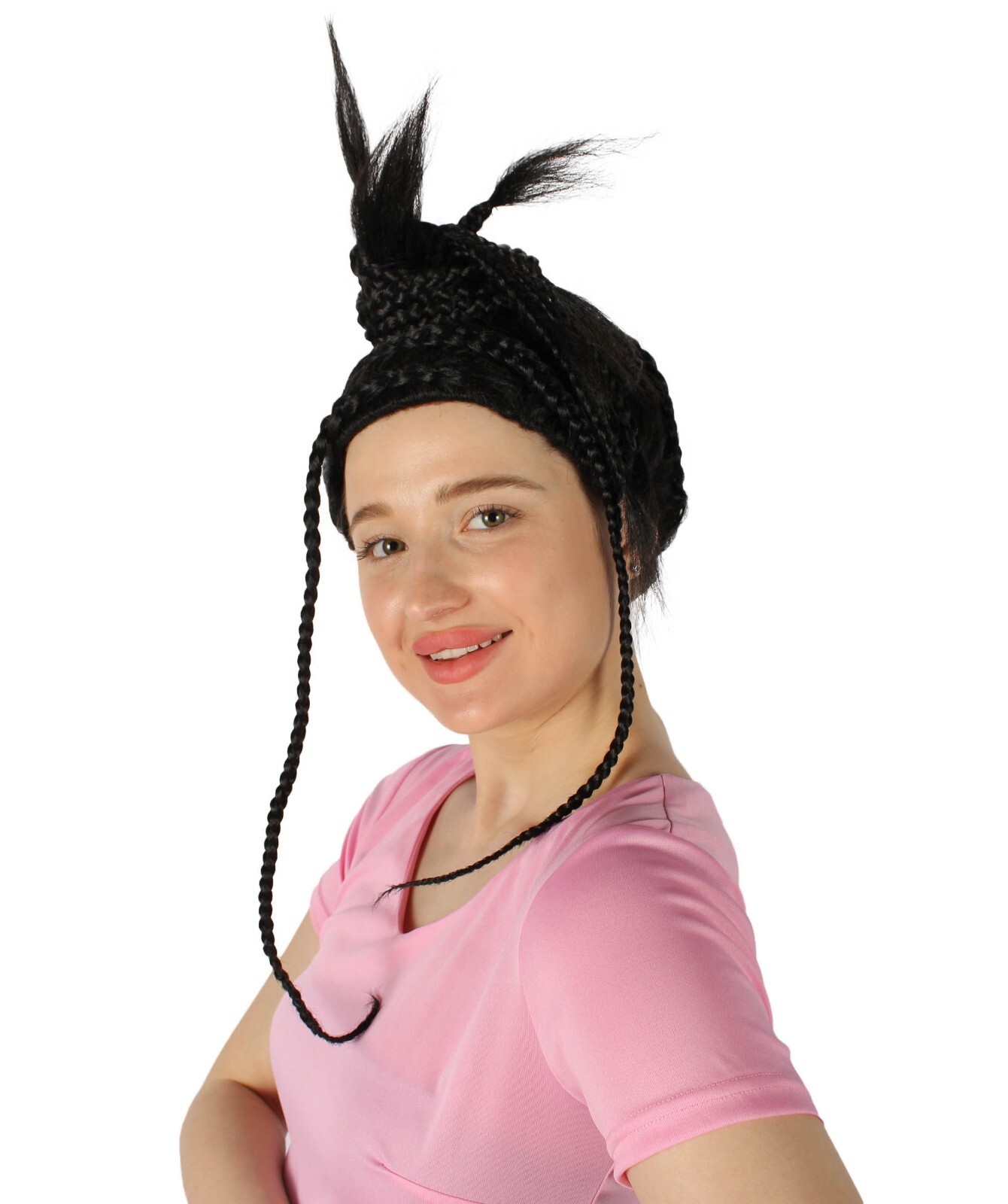 Adult Women’s Black Wig I Best for HPO I Flame-retardant Synthetic Fiber