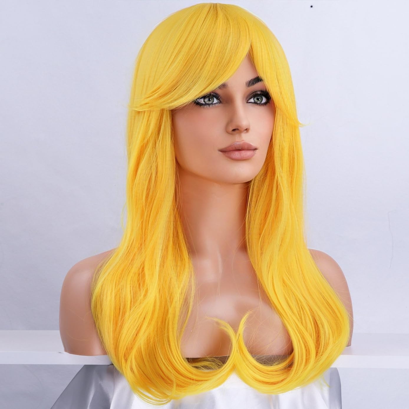 26″ Yellow Wavy Wig for Women Halloween Cosplay 162E981025