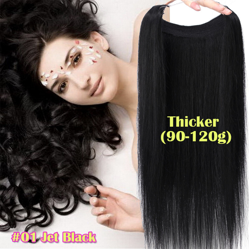 Russian Remy Wire In 100% Human Hair Extensions Secret Headband Hairpiece