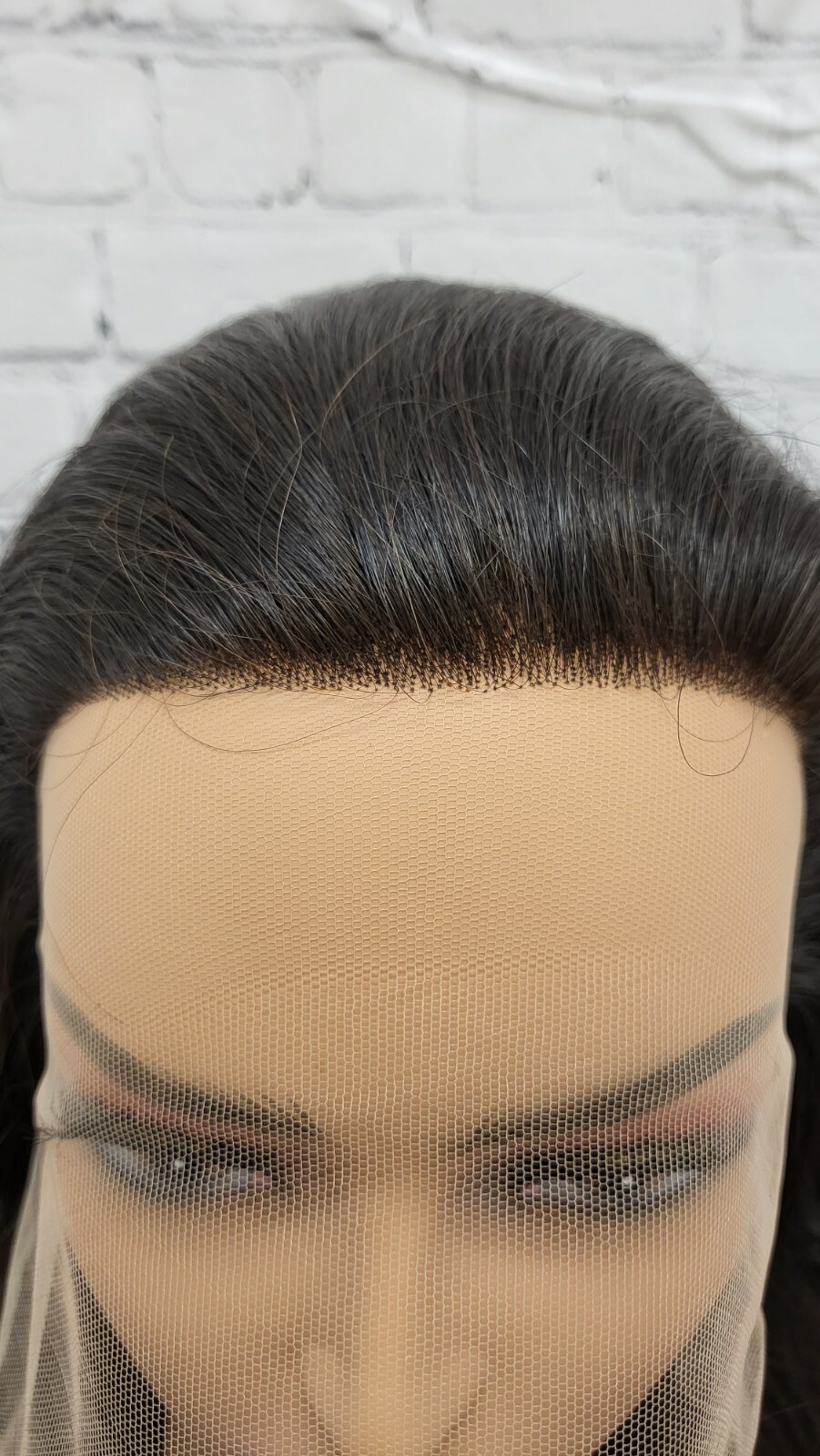 Unprocessed 100% Brazilian Human Hair lace wig ear to ear hand tie natural black