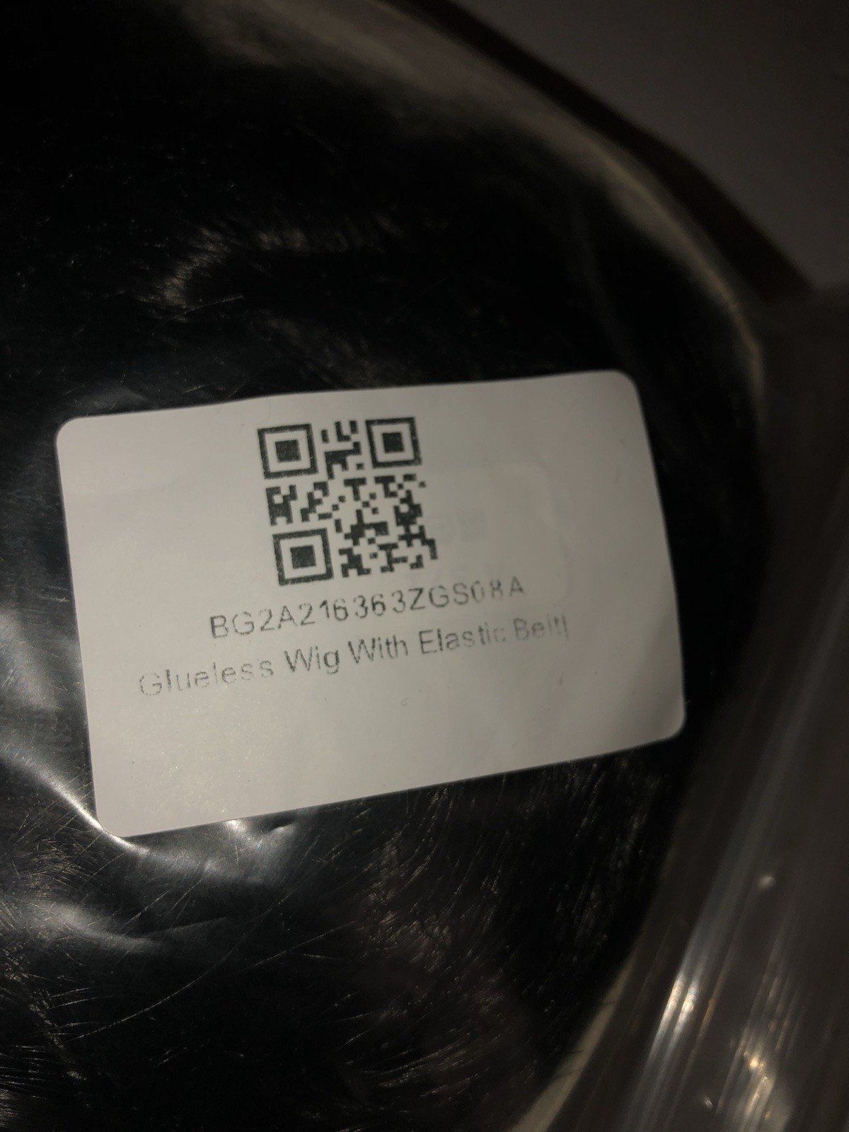 Glueless Straight Black Synthetic Wig 36 in Elastic Band One Size Women