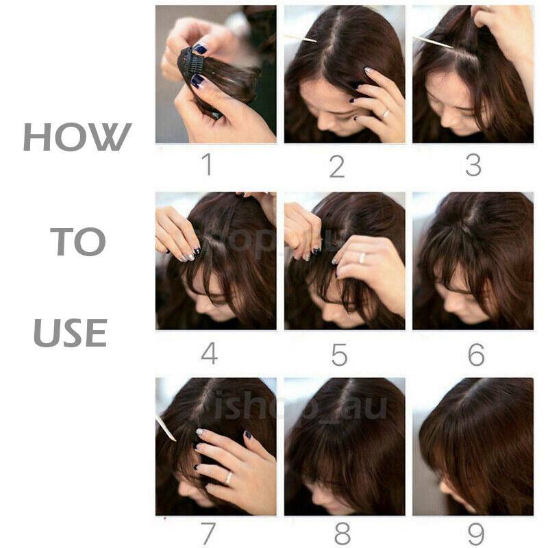 Natural Air Fringe Bangs Clip In Hair Extension One Piece Real Thick as Human