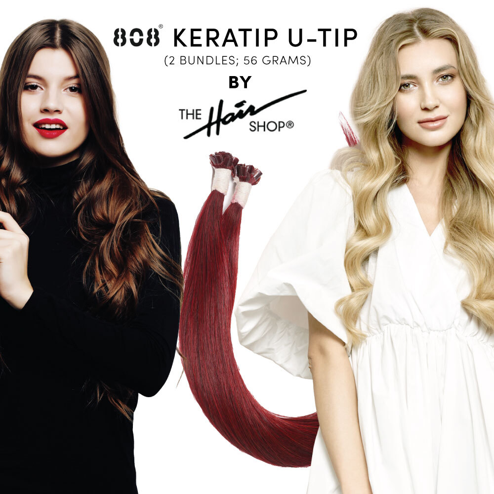 The Hair Shop 808 K Tip Hair Extensions, U Tip Human Hair Keratip 16″ & 20″ 56g