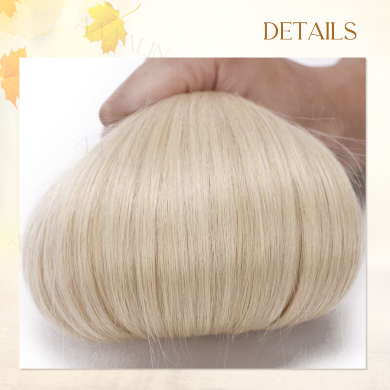 3/4 Full Head Hairpiece Clip in 100% Real Human Hair Extensions One Piece Thick