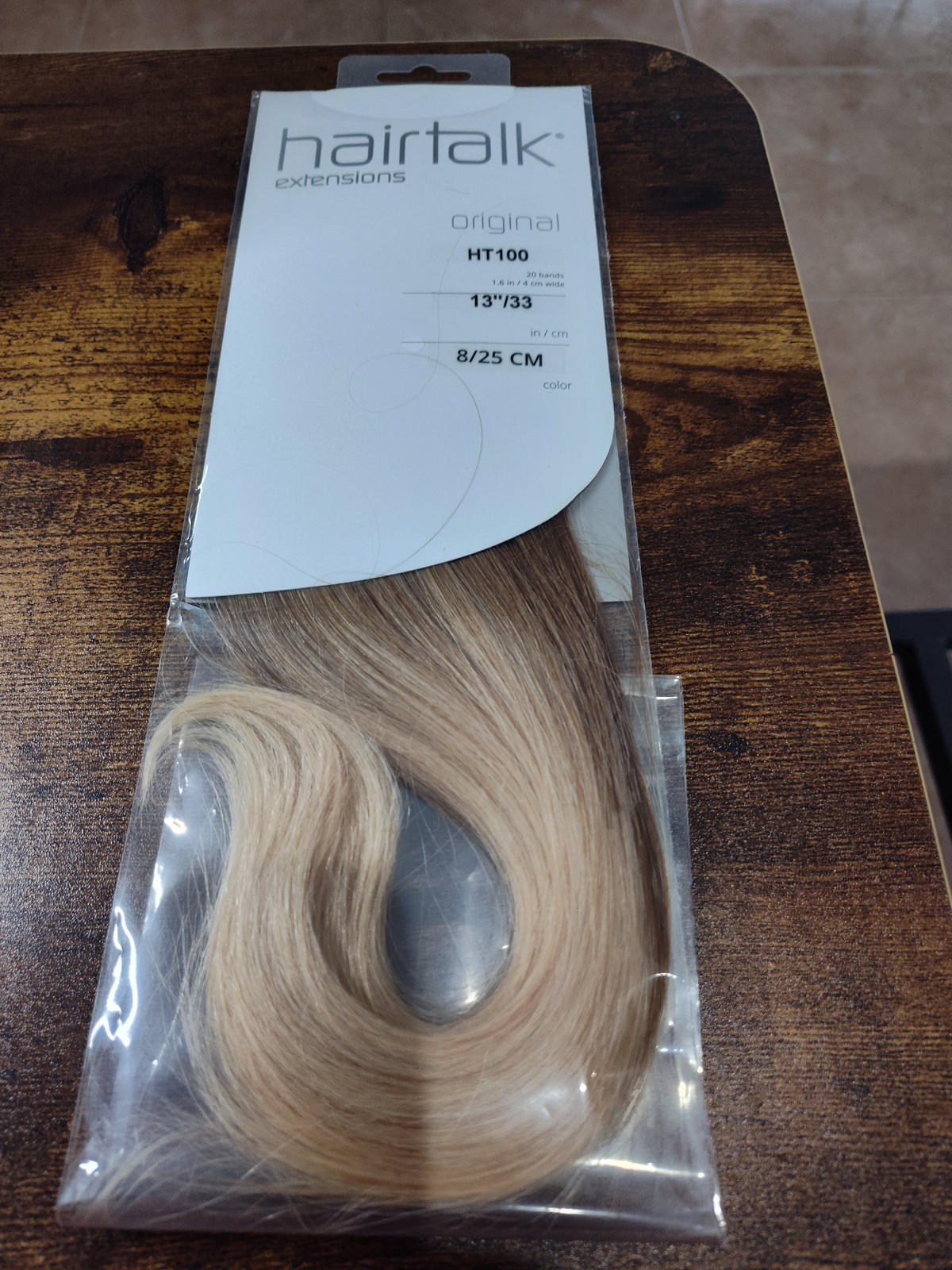 Hairtalk Hair Extensions original 20 bands HT100 13″ 33 cm Human Hair 8/25 CM