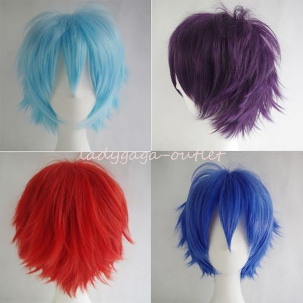 Unisex Cosplay Short Hair Wig Women Men Straight Halloween Party Costume Wigs US
