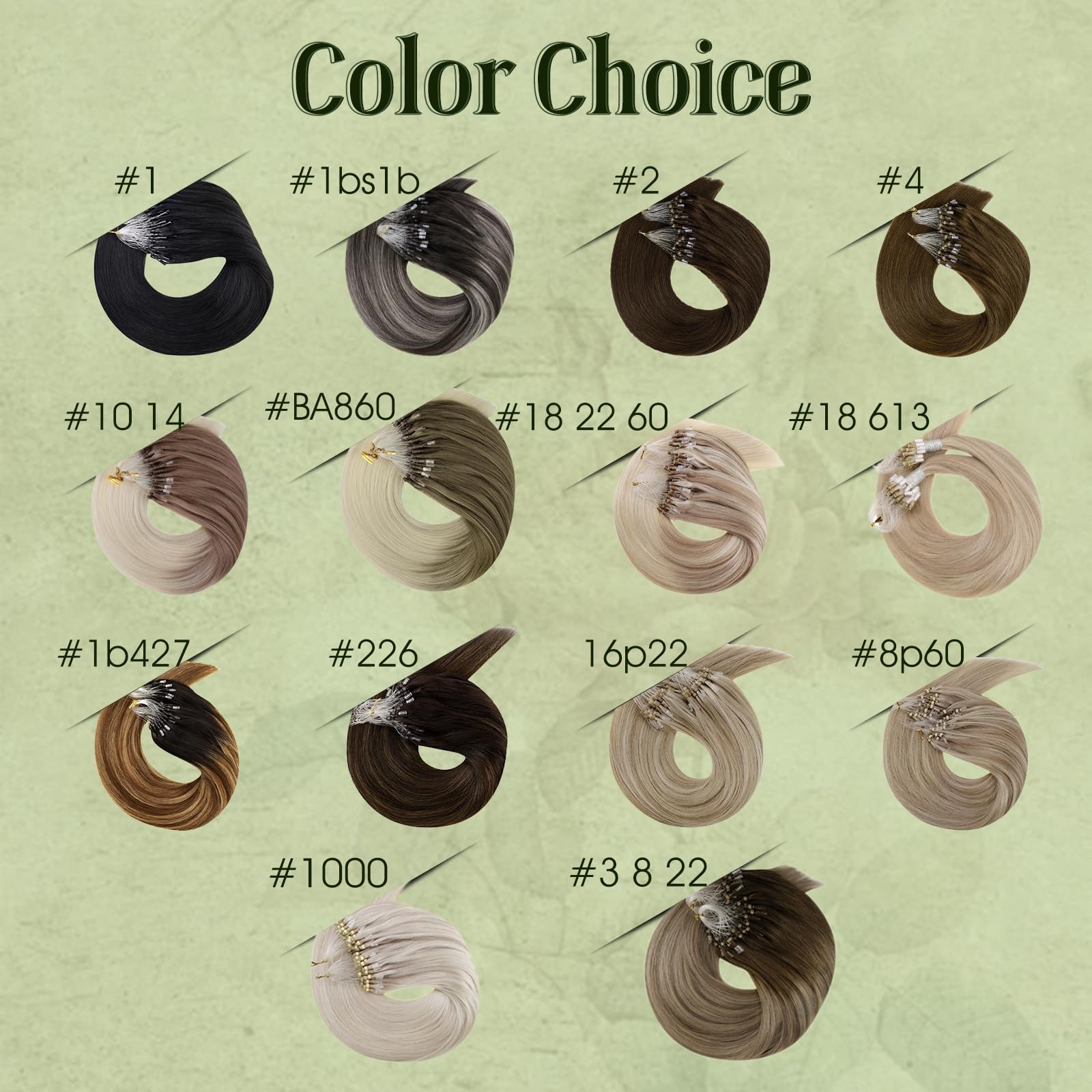 Runature Micro Link Hair Extensions Human Hair Dark Brown Micro Bead Hair