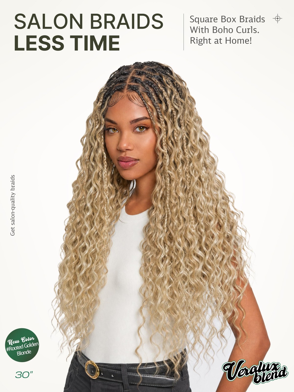Frodio Braided Wig Veralux Fiber Full Lace Boho Curly Water Wave Synthetic