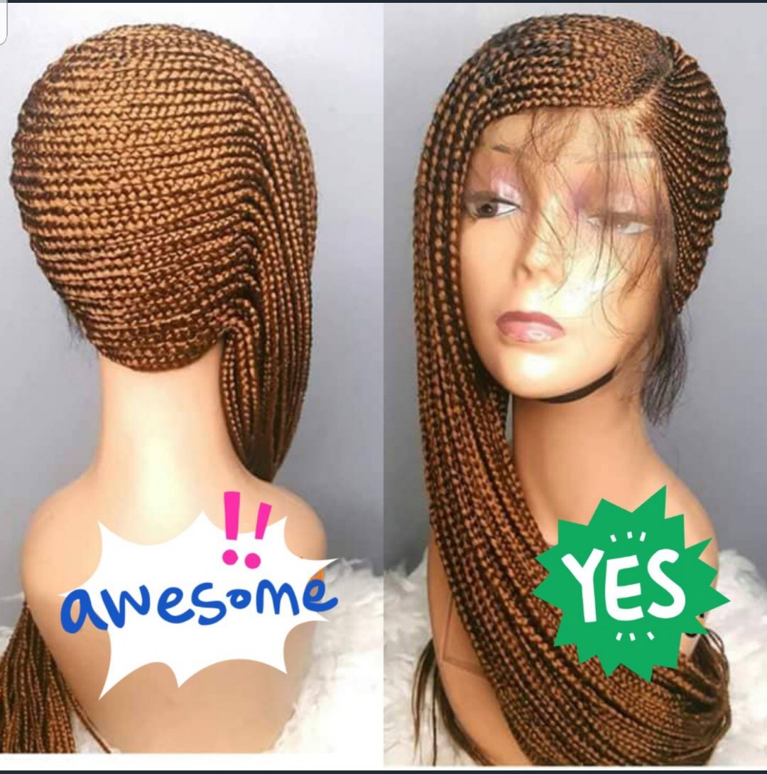 Braided wig:Handmade Cornrows & lemonade braids wigs,PRE-ORDER ONLY.2-3WEEKS.USA