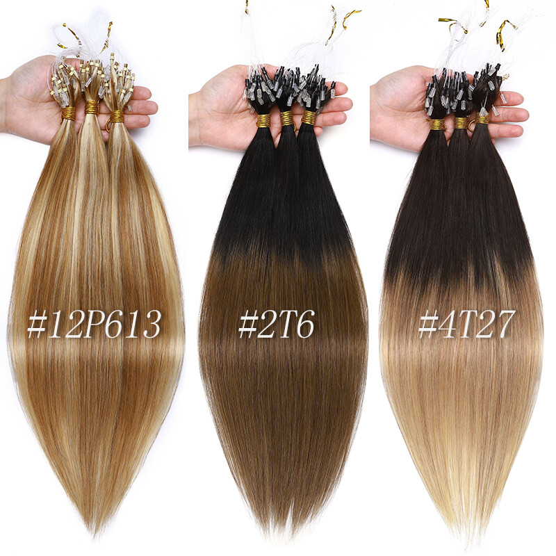 CLEARANCE Micro Loop Ring Beads 100% Remy Human Hair Extensions 1G/S Thick Ombre