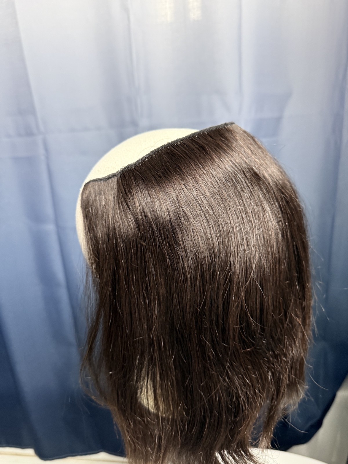 Hidden Crown Halo Hair Extension 12” Real Human Hair Dark Brown 1B