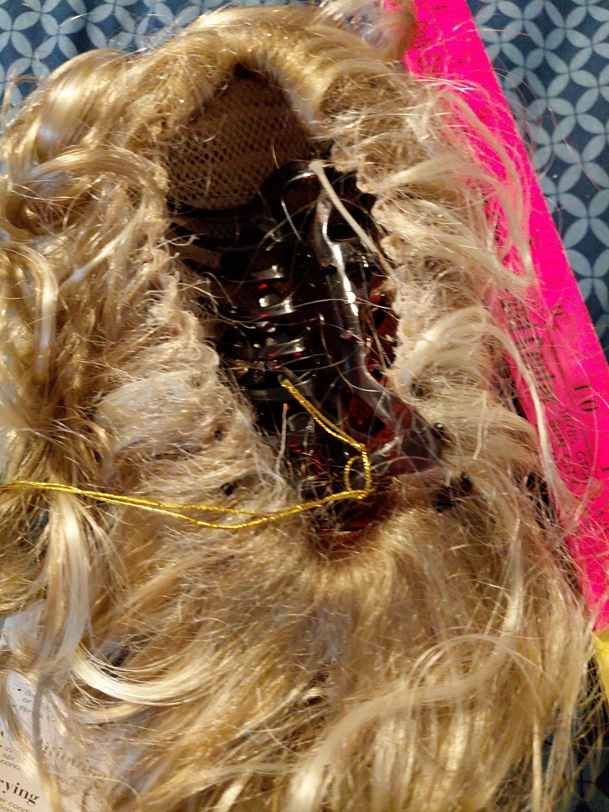 Paula Young Synthetic Blonde Highlighted Clip On Hairpiece 8-10 In