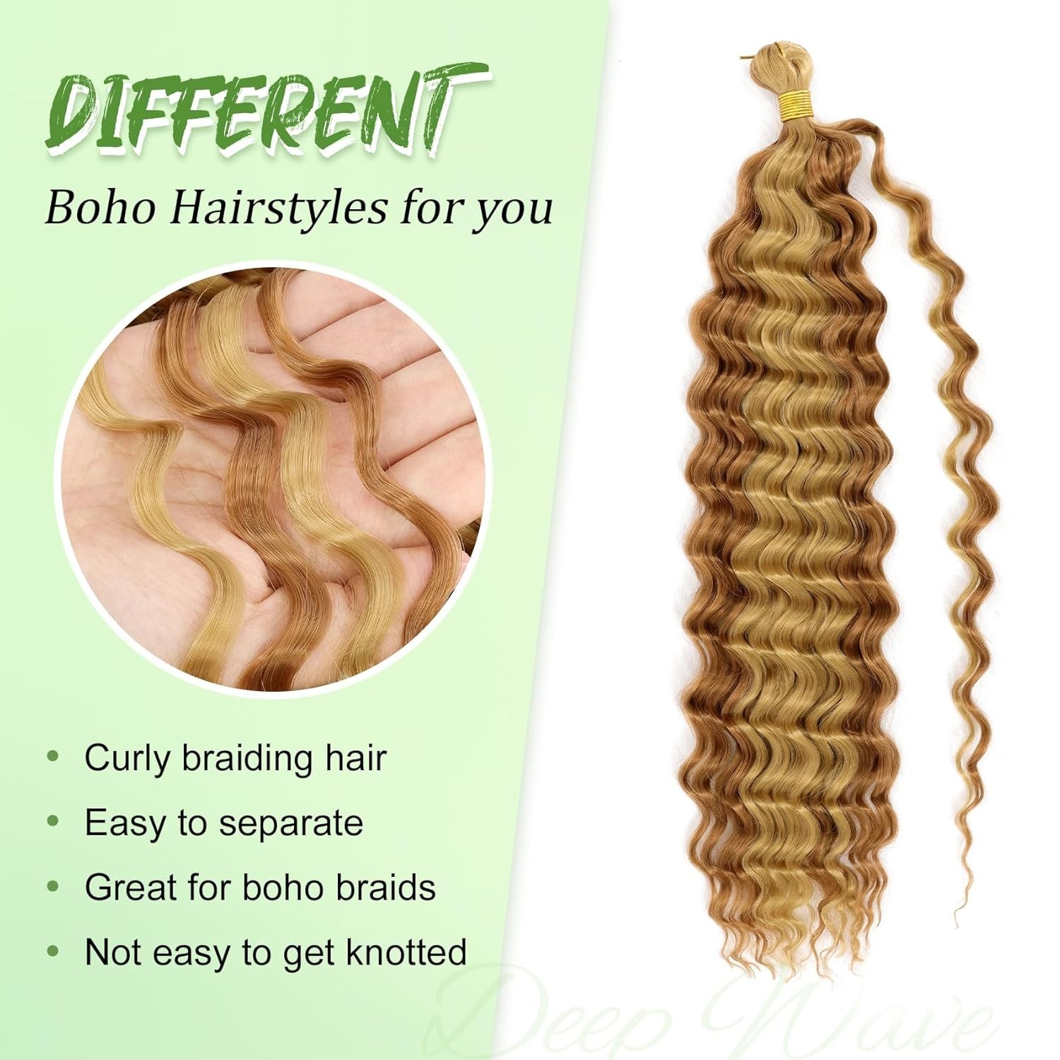 Elegant 20 Inch Ocean Wave Braiding Hair – P30/27 Perfect for Protective Styles
