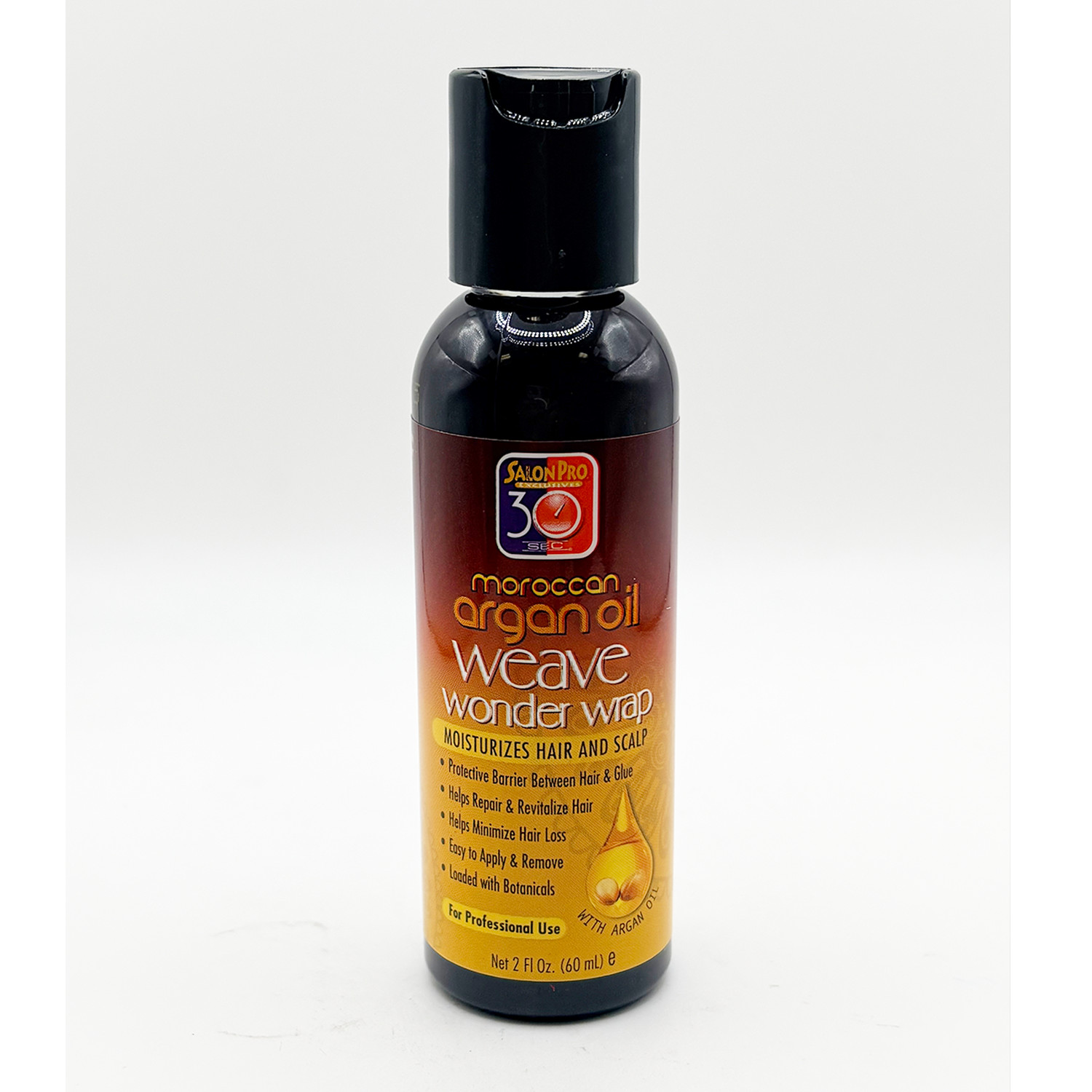 Salon Pro 30 Sec Moroccan Argan Oil Weave Wonder Wrap 2oz (Dark/Clear)