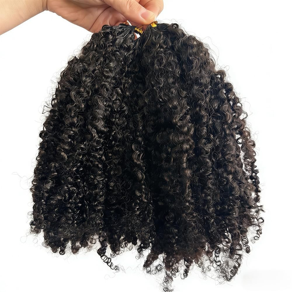 Afro Kinky Curly Knotless Pre-Separated Crochet Hair Extensions Kinky Curly Feat