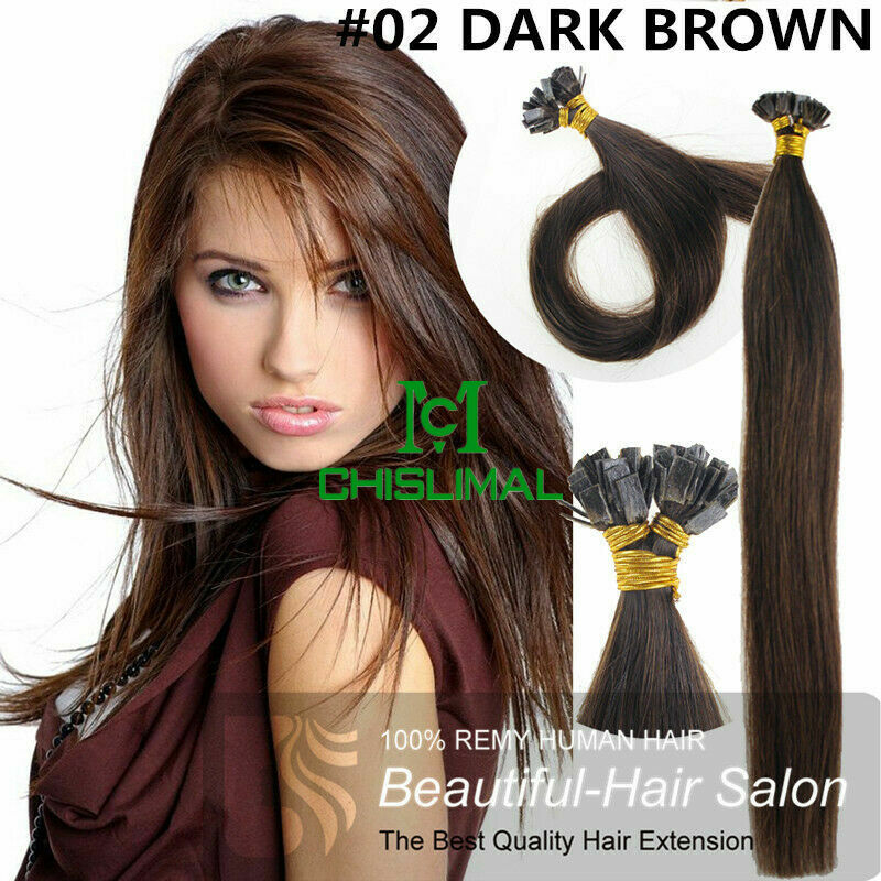 14″- 30inch Pre Bonded Flat Tip Keratin Remy Human Hair Extensions 1G thick hair