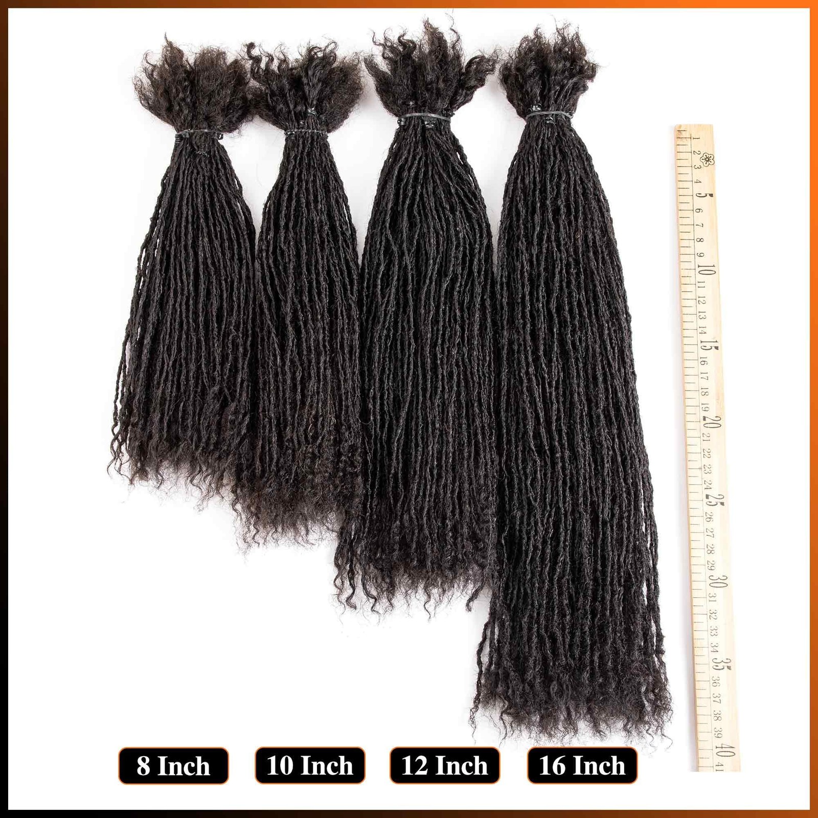 Originea 8-18″ Curly Sister Locs 0.1-0.4 Human Hair Interlocked Micro Locs