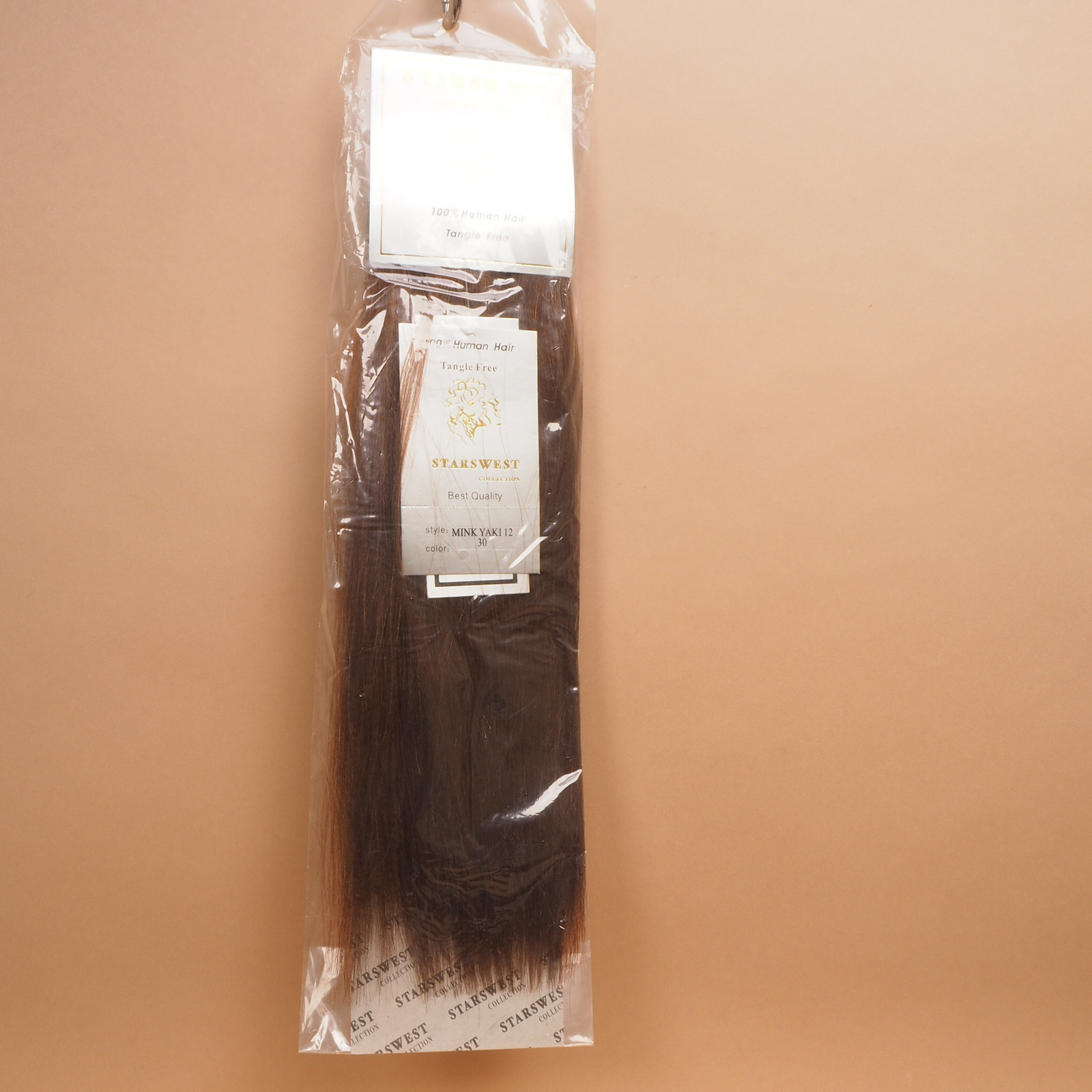 Stars West Sew In Weave Weft Human Hair Extensions M. Auburn 30 Mink Yaki 12 12″