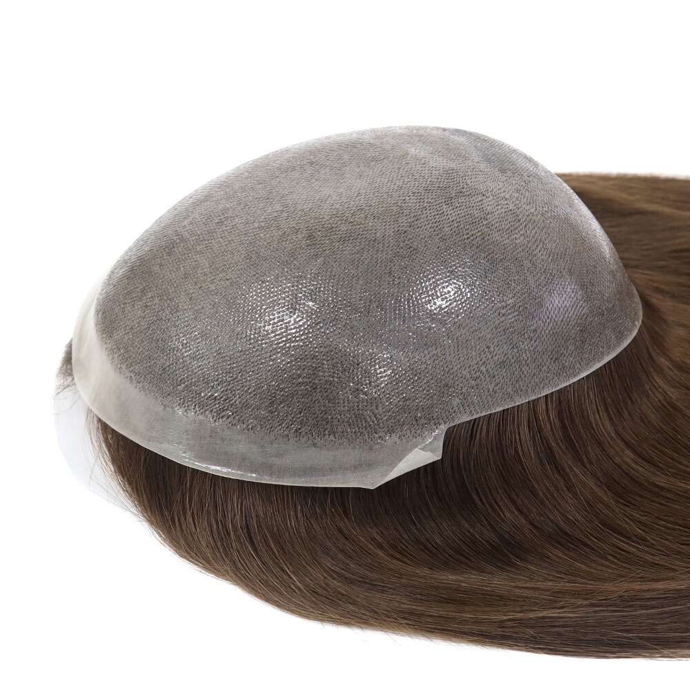Topper for Women Top Pieces Poly Skin Wigs Systems Human Remy Hair TP2218B