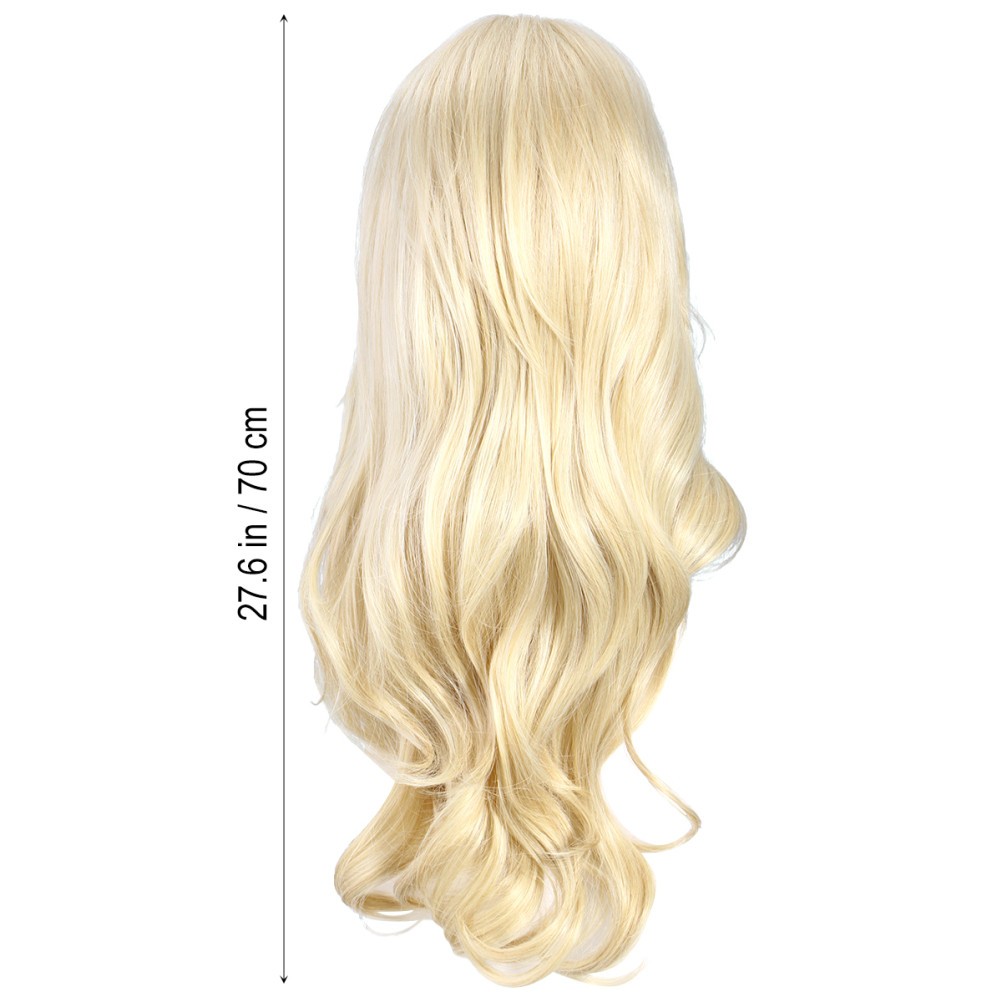 Wig High Temperature Fiber Light Brown for Daily Use 1Set 27.6Inch