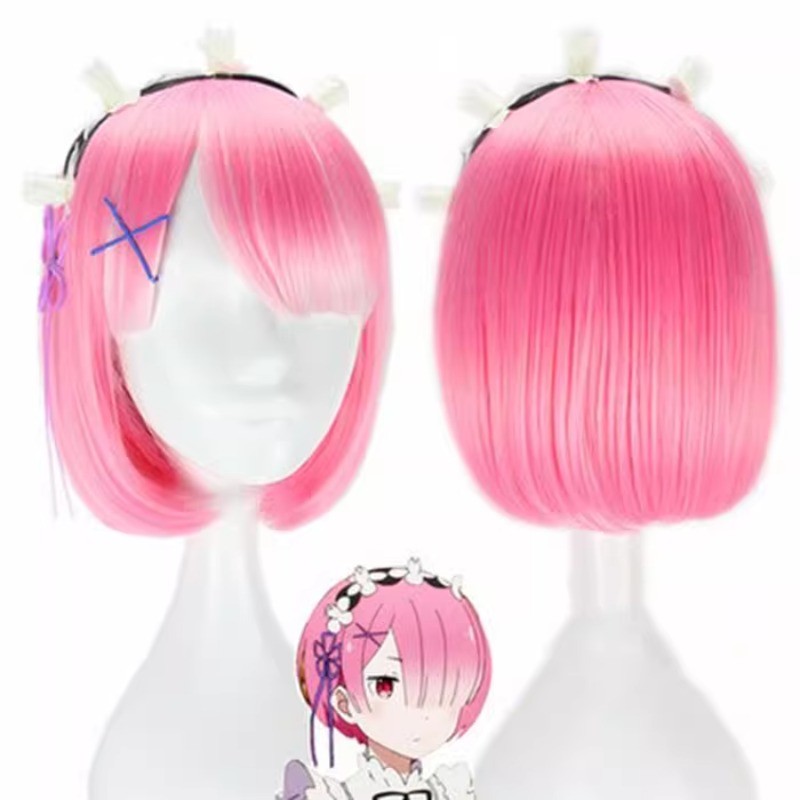 Re: ZERO – Starting Life in Another World Rem Ram Wig Cosplay Performance