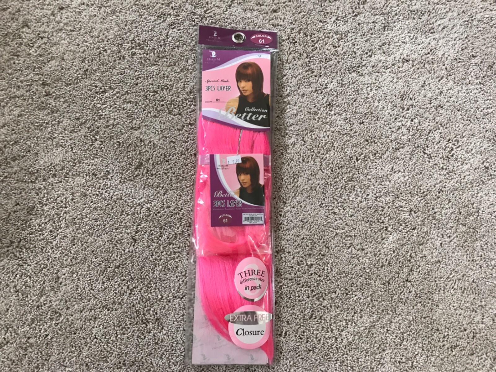 2 packs Harlem 125 3 Pc Synthetic Weave Hair + Free Closure (special colors)