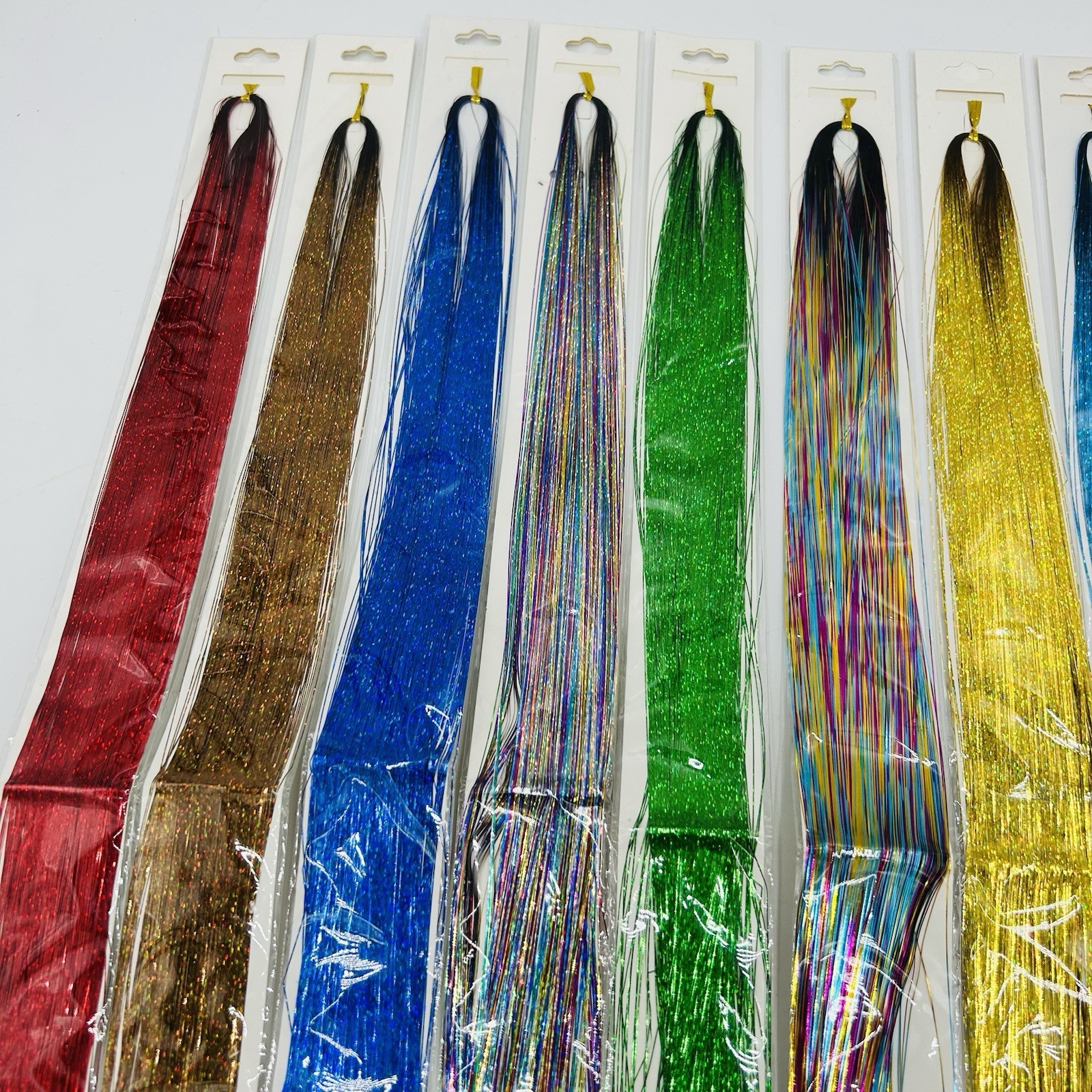 Hair Tinsel Extension 10 Colors 47 Inch Fairy Holographic Sparkle NEW