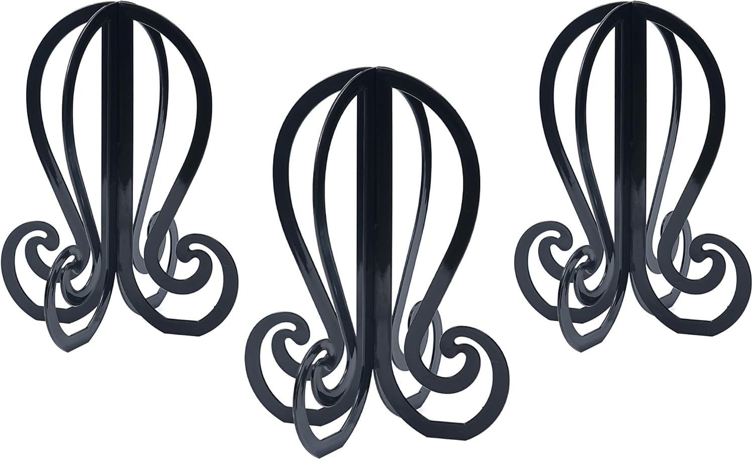 Plastic 3PCS Wig Stand Black Wig Head Stand Easy to Assemble Wig Stand