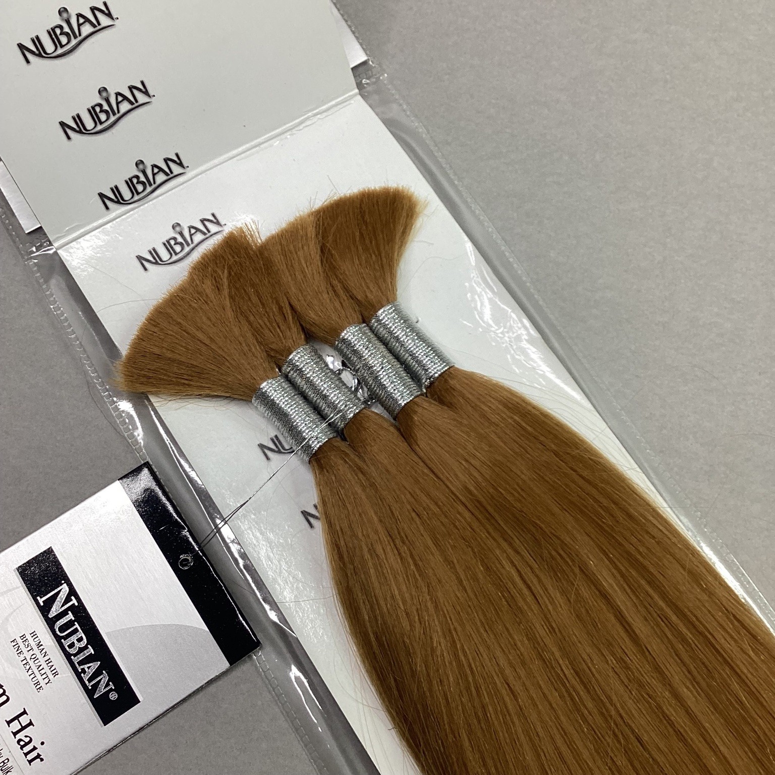 NUBIAN Premium Yaky Bulk Human Hair Extensions 14″-16″ Color 27 Straight