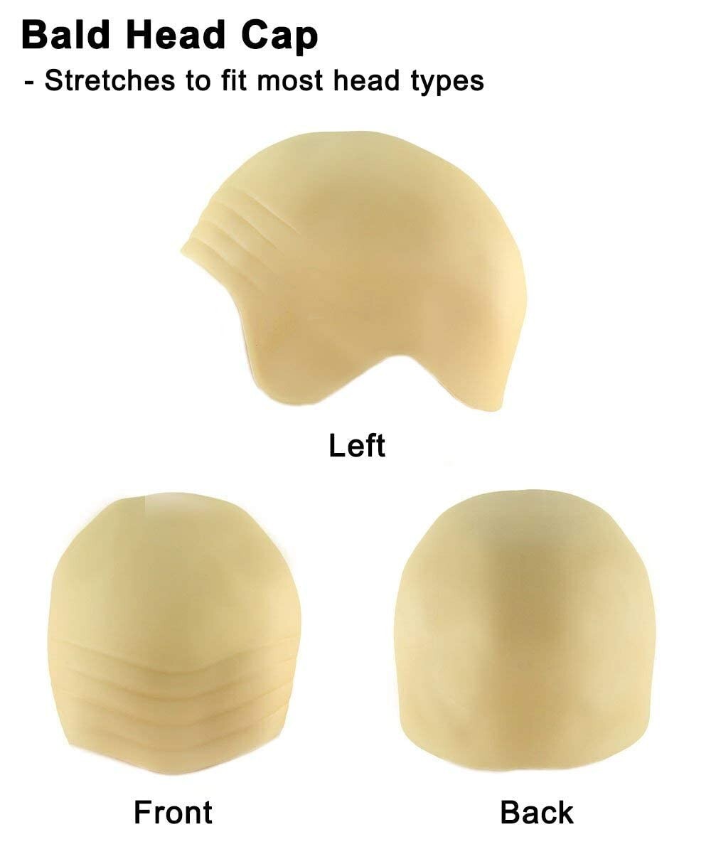 Half Bald Head Curly Men Wig Collection | Premium Breathable Capless Cap HM-1168