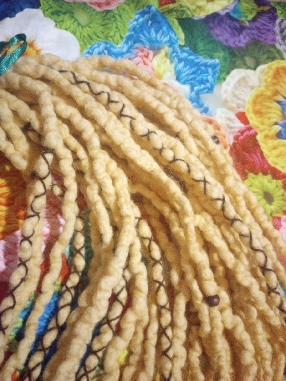 SALE!! Beautiful Hand Crocheted Wool Dreadlocs, Yellow Blonde 24″ Alice Dreads