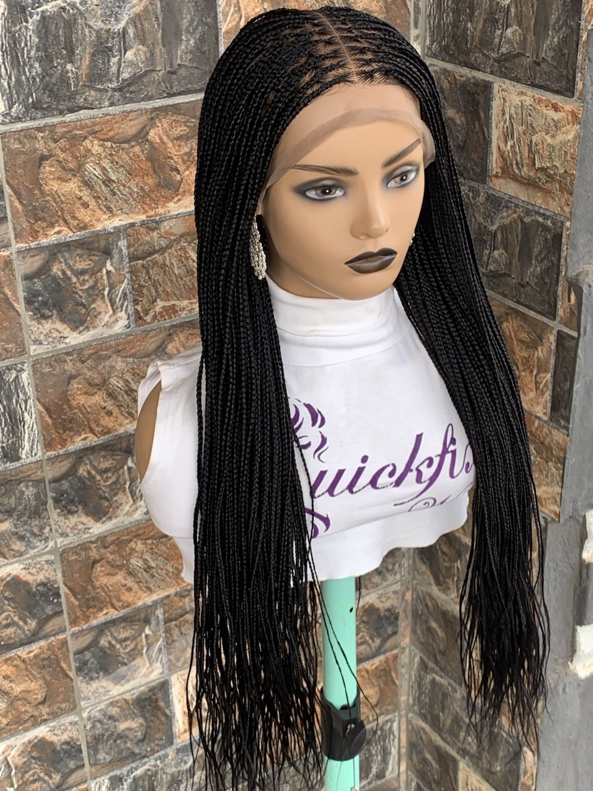 Small Knotless Braided Wig Box braids Full lace braids wig Senegalese