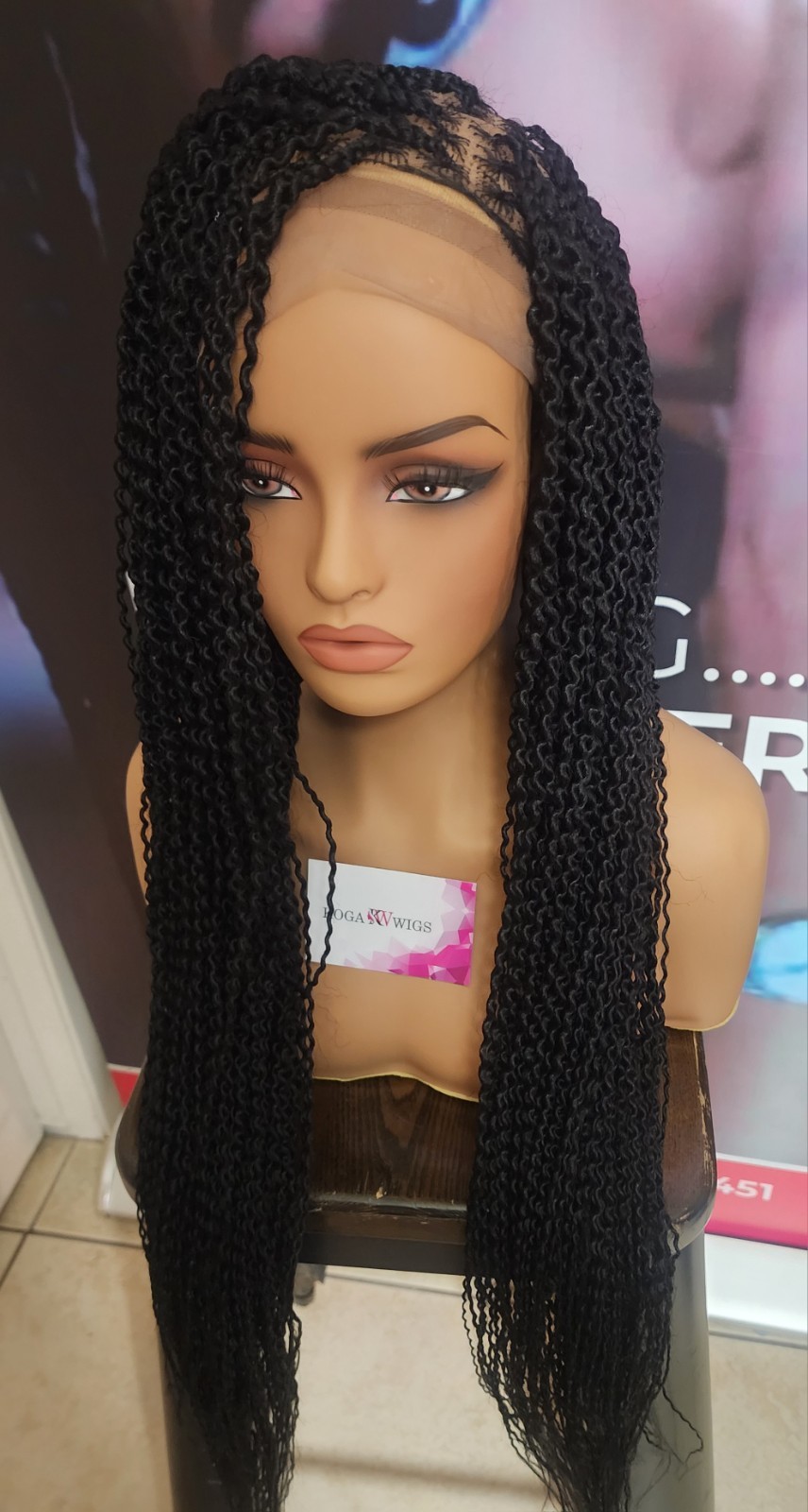 Black Synthetic Hair Full Lace Wig With Baby Hair