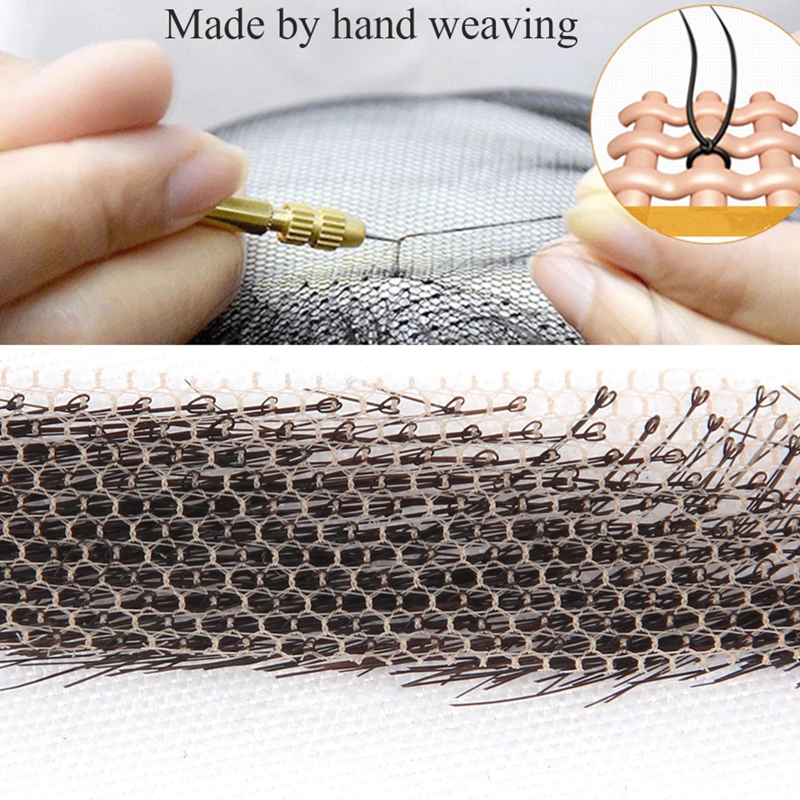 Fake Eyebrows Hair Extensions Handmade Human Hair Lace Eyebrows Pair Brown Fa…