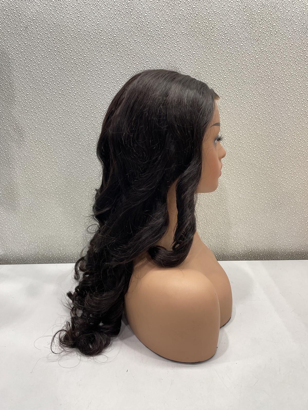 Geeta Hair Natural Black Human Hair Lace Front Long Wig 26″