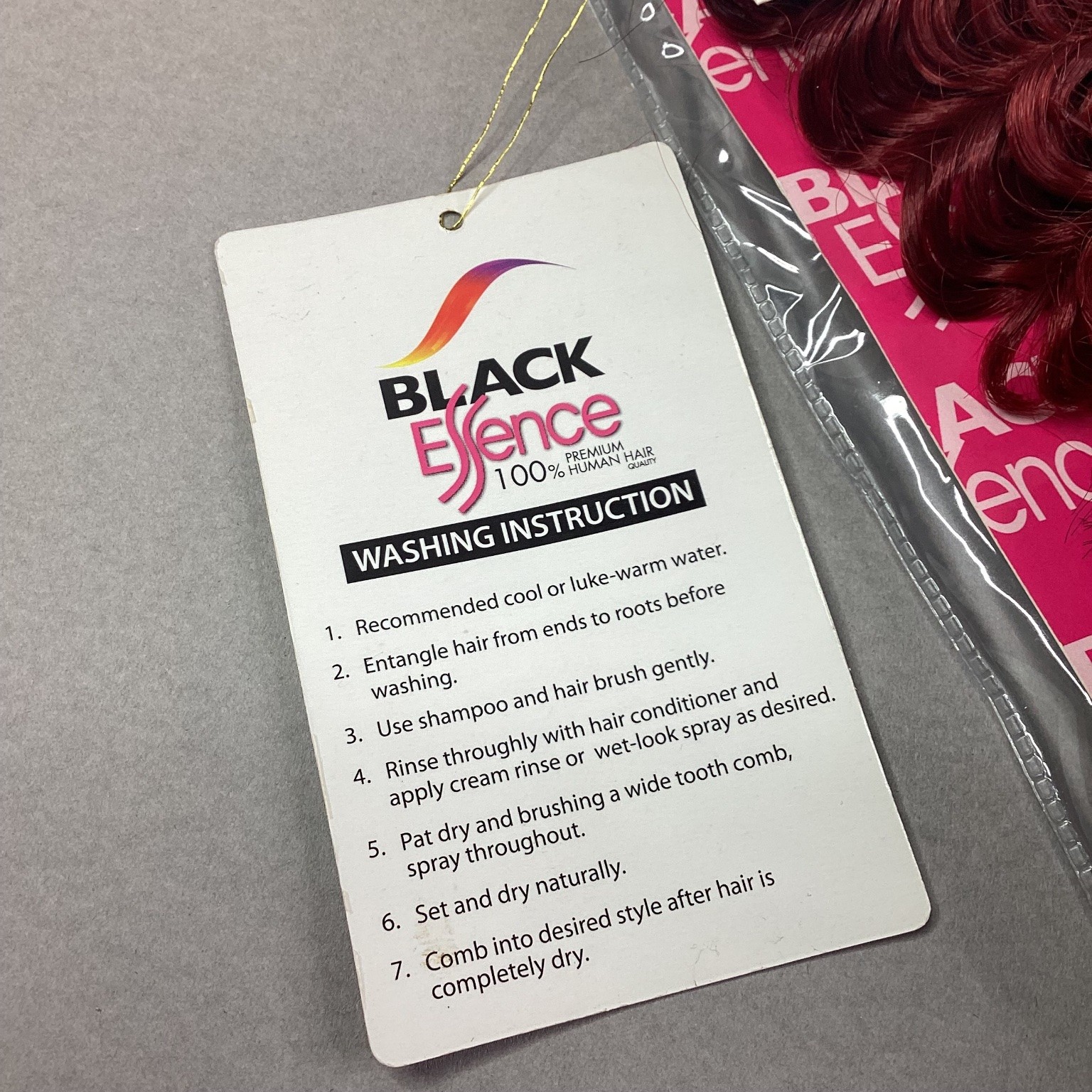 BLACK Essence N/DEEP/W/8 T1B/BG Human Hair Weave Extensions Wavy Burgundy