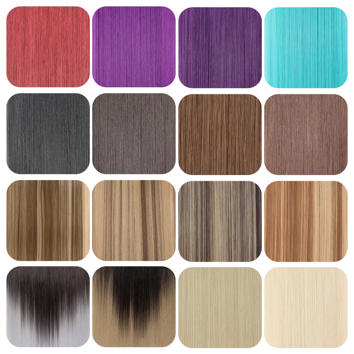 8PCS 18CLIPS THICK 100% Real Natural Clip in AS Human Hair Extensions Full Head