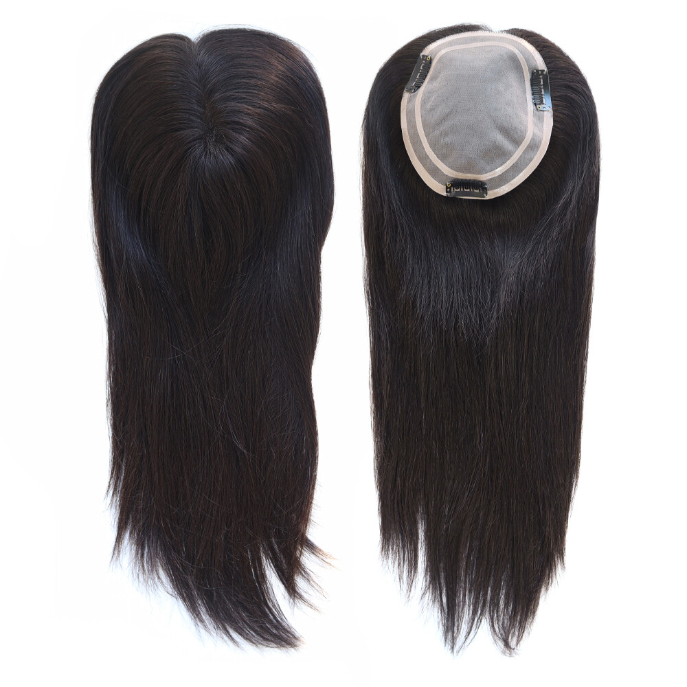 Women Human Hair Topper Top Pieces European Cuticle Remy Straight Hair TP04 16”