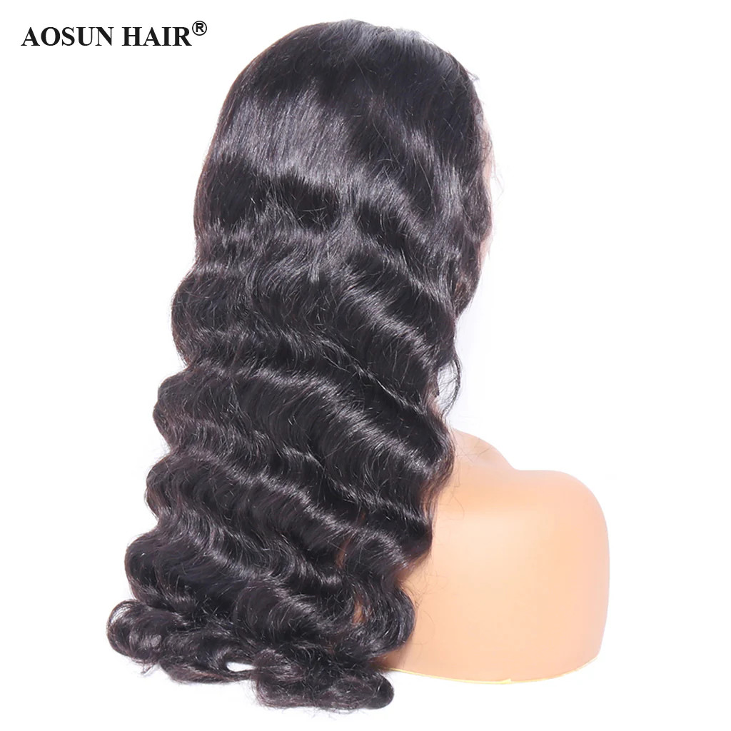 28 Inch Human Hair Lace Front Wig Loose Wave 13×4 Lace Frontal Wig for Women New
