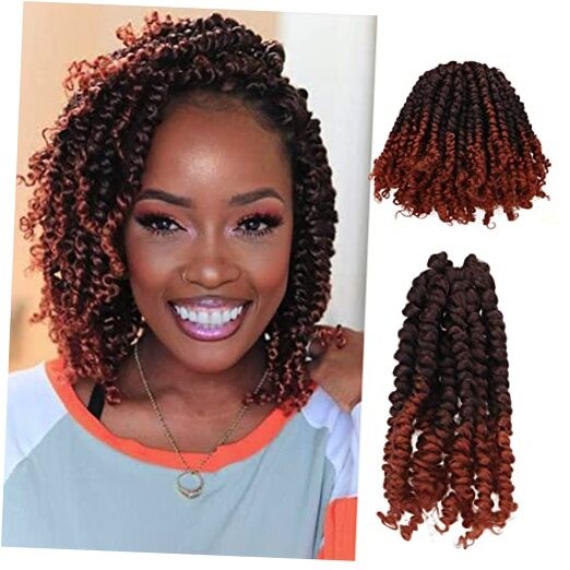 6 Inches 8 Packs Super Short Passion Twist Crochet 6 Inch (Pack of 8) T1B/350