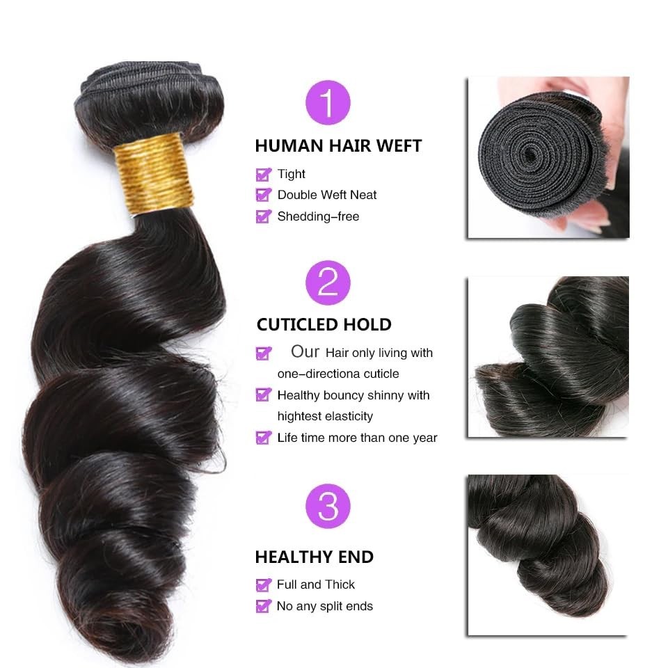 12A Raw Human Hair Bundles Straight Body Water Loose Deep Wave Curly Remy Hair