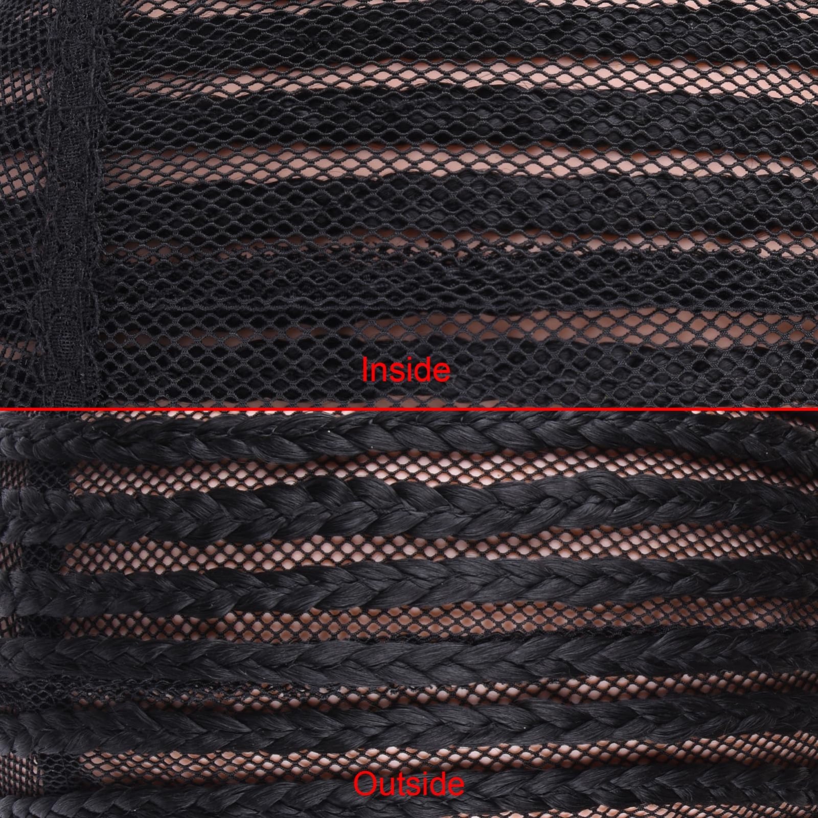 Adjustable Crotchet Cornrows Wig Caps with Combs – 2Pcs Durable Weaving Caps