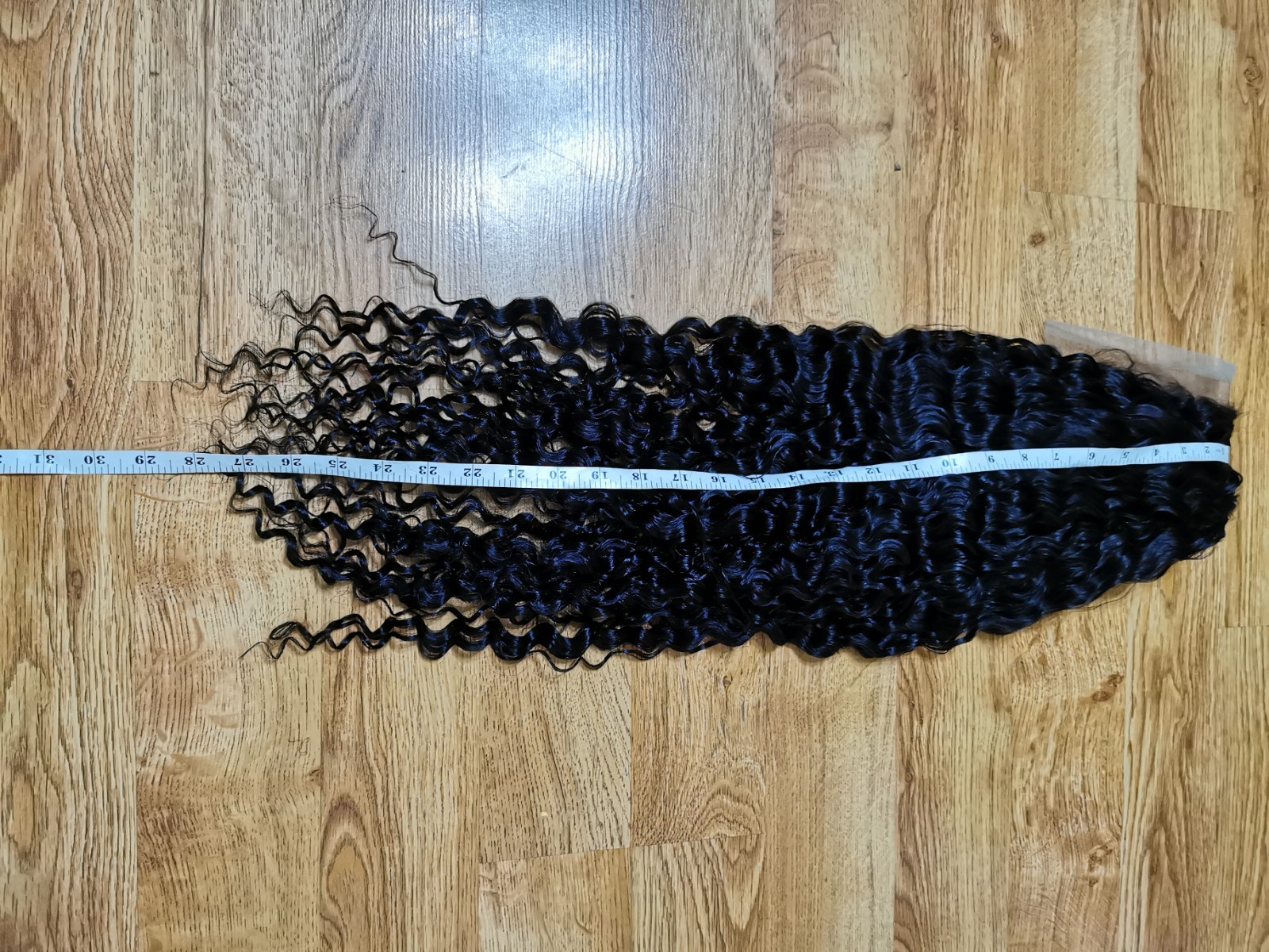 30” High Quality Natural Black Deep Wave Curly Human Hair 13X6 Front Lace Wig.